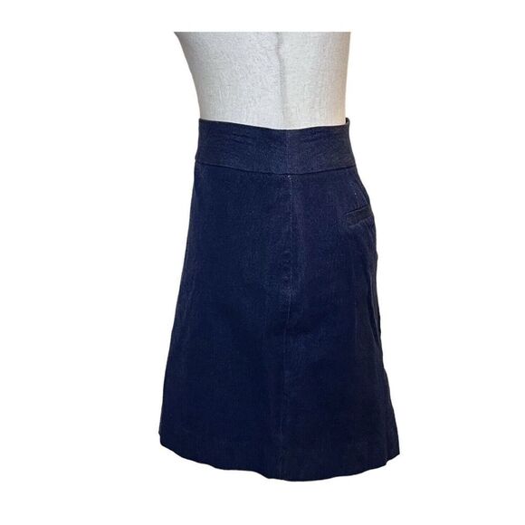 Banana Republic Blue Stretch Sloan Cotton Viscose Spandex Midi Pencil Skirt 6P - Picture 2 of 8